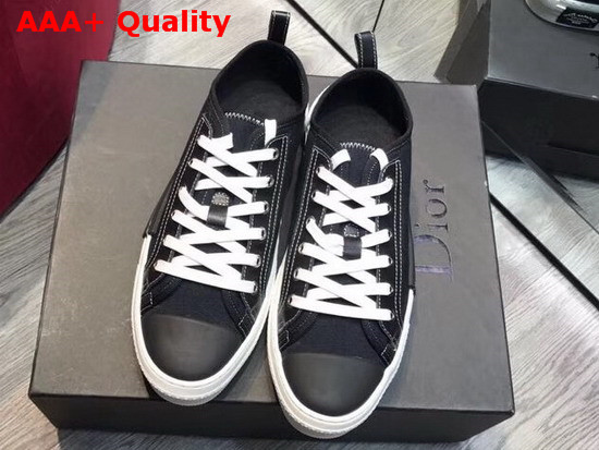 Christian Dior B23 Low Top Sneaker in Black Technical Canvas Replica