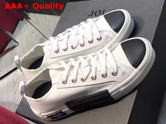 Christian Dior B23 Low Top Sneaker in White Technical Canvas Replica