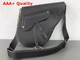 Christian Dior Baudrier Messenger Bag in Black Grained Calfskin Replica