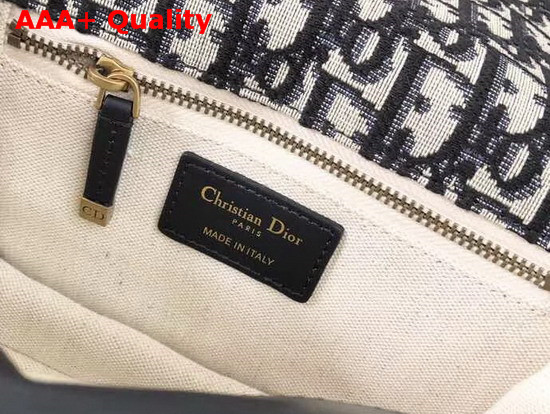 Christian Dior CD Flap Bag in Blue Canvas Replica