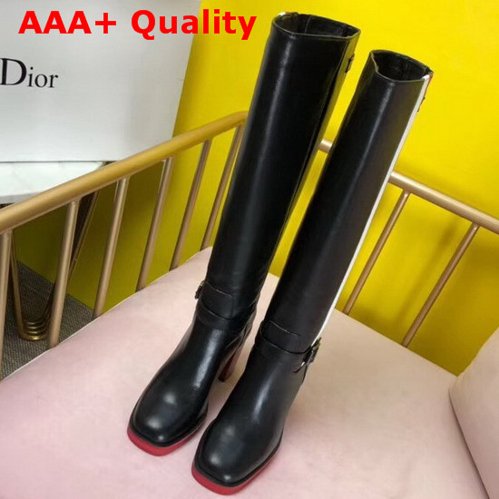 Christian Dior Diorider Calfskin Leather Boot in Black Replica