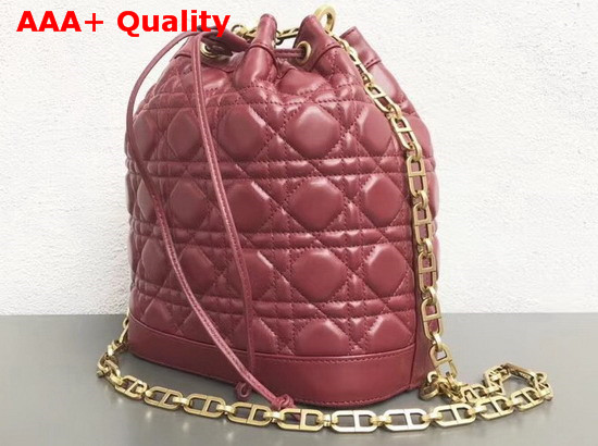 Christian Dior Drawstring Bag in Red Lambskin Replica