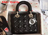 Christian Dior My Lady Dior Bag in Black Lambskin Replica