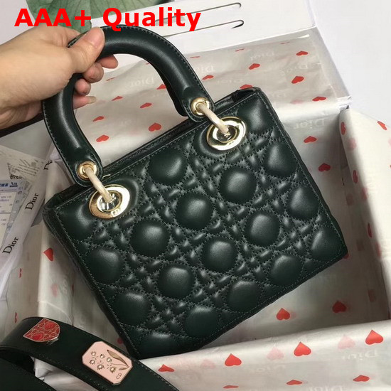 Christian Dior My Lady Dior Bag in Dark Green Lambskin Replica