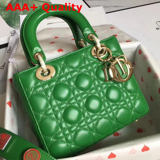 Christian Dior My Lady Dior Bag in Green Lambskin Replica