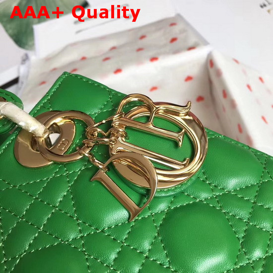 Christian Dior My Lady Dior Bag in Green Lambskin Replica