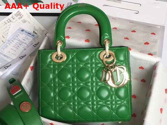 Christian Dior My Lady Dior Bag in Green Lambskin Replica