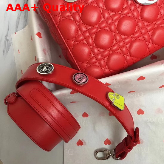 Christian Dior My Lady Dior Bag in Red Lambskin Replica