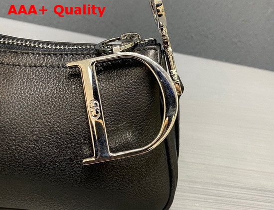 Christian Dior Vintage Trotter Handbag in Black Grained Calfskin Replica