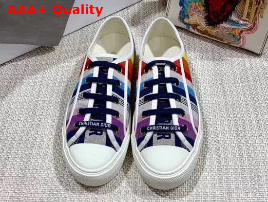 Christian Dior Walk N Dior Sneaker in Multi coloured Embroidered Canvas Replica