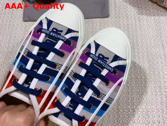 Christian Dior Walk N Dior Sneaker in Multi coloured Embroidered Canvas Replica