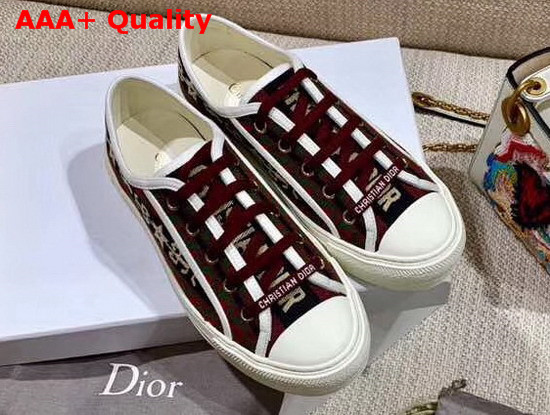 Christian Dior Woman Low Top Sneaker in Embroidered Canvas Replica