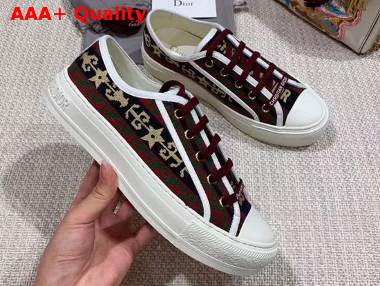 Christian Dior Woman Low Top Sneaker in Embroidered Canvas Replica