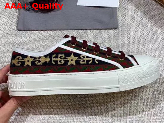 Christian Dior Woman Low Top Sneaker in Embroidered Canvas Replica