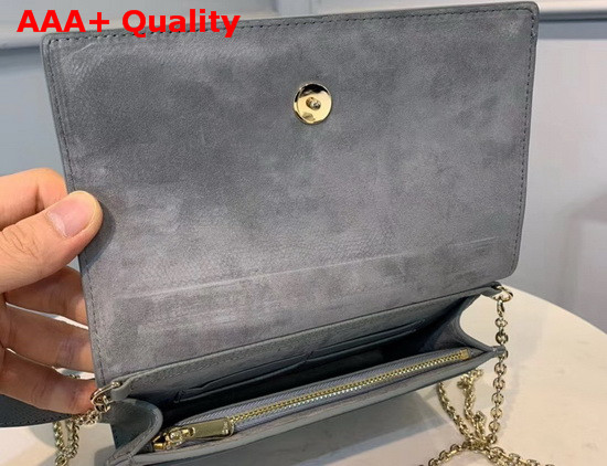 Dior 30 Montaigne 2 in 1 Pouch Gray Stone Calfskin Replica