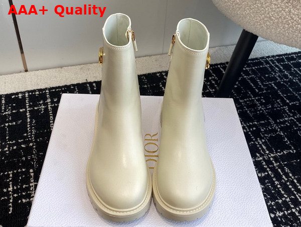 Dior 30 Montaigne Ankle Boot White Calfskin Replica