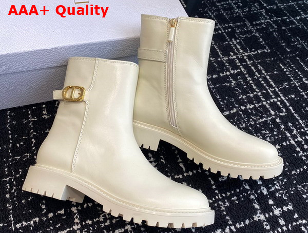 Dior 30 Montaigne Ankle Boot White Calfskin Replica