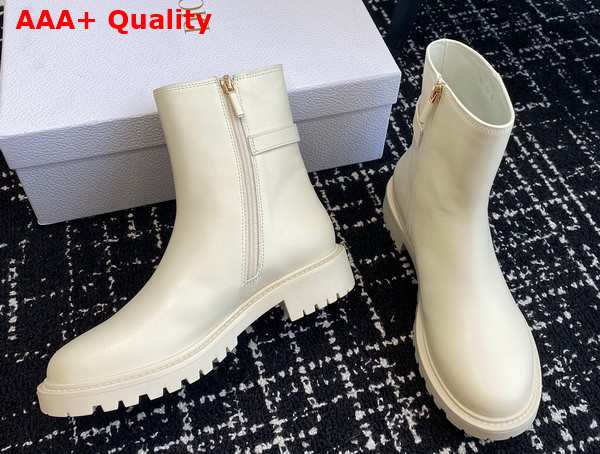 Dior 30 Montaigne Ankle Boot White Calfskin Replica