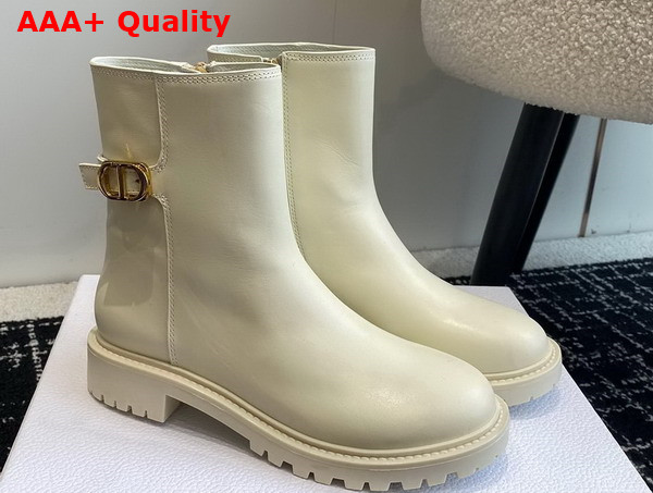 Dior 30 Montaigne Ankle Boot White Calfskin Replica