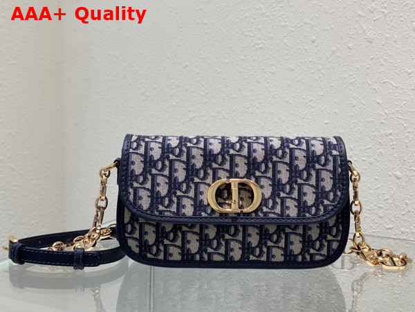 Dior 30 Montaigne Avenue Bag Blue Dior Oblique Jacquard Replica