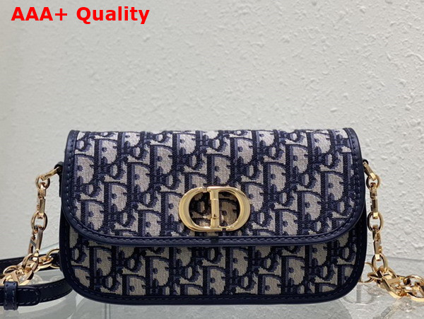 Dior 30 Montaigne Avenue Bag Blue Dior Oblique Jacquard Replica