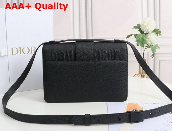 Dior 30 Montaigne Bag Black Ultramatte Grained Calfskin Replica