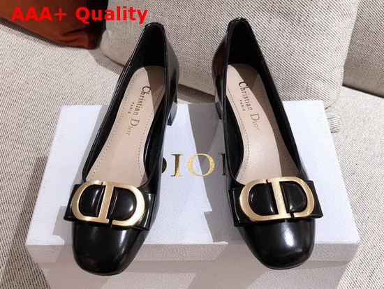 Dior 30 Montaigne Ballerina in Black Calfskin Replica