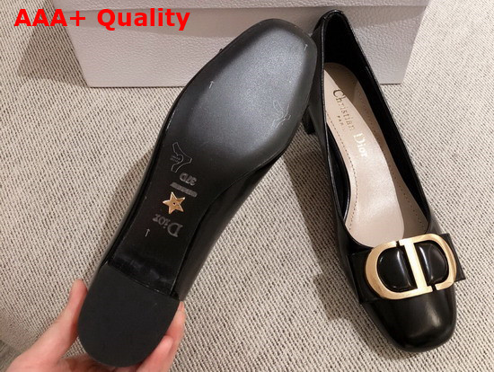 Dior 30 Montaigne Ballerina in Black Calfskin Replica