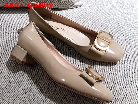 Dior 30 Montaigne Ballerina in Nude Calfskin Replica