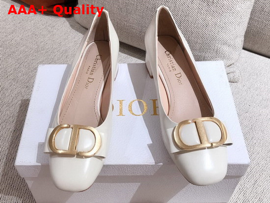 Dior 30 Montaigne Ballerina in White Calfskin Replica