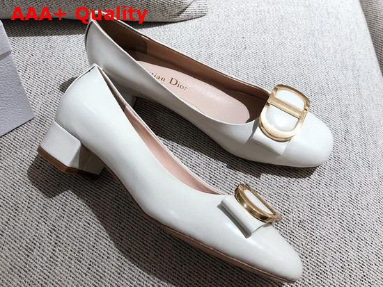 Dior 30 Montaigne Ballerina in White Calfskin Replica