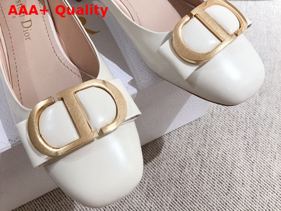 Dior 30 Montaigne Ballerina in White Calfskin Replica