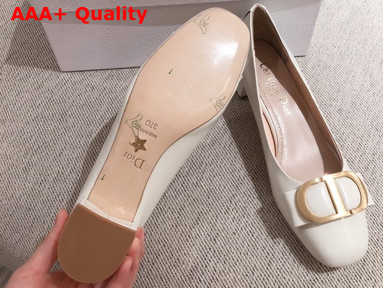 Dior 30 Montaigne Ballerina in White Calfskin Replica