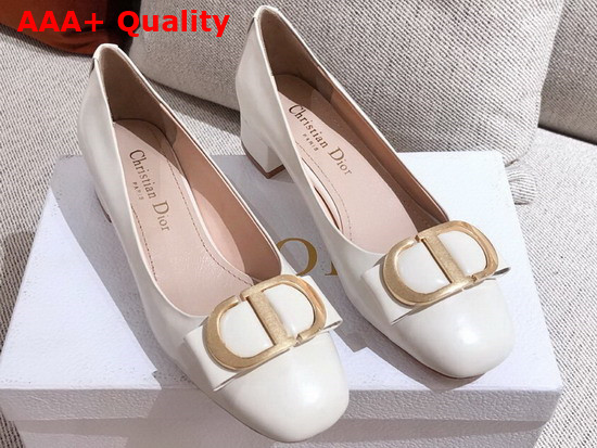 Dior 30 Montaigne Ballerina in White Calfskin Replica