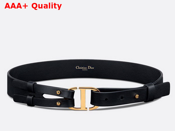 Dior 30 Montaigne Belt Black Smooth Calfskin 30 mm Replica