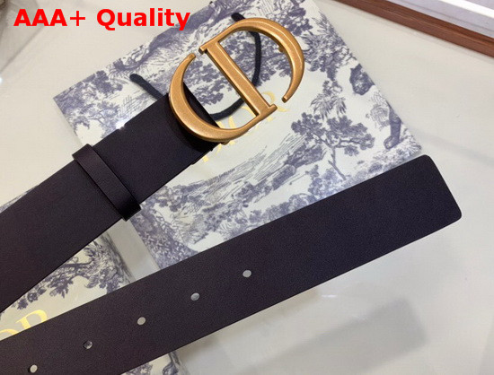 Dior 30 Montaigne Belt Black Smooth Calfskin 35mm Gold Buckle Replica