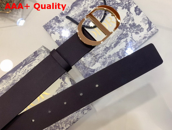 Dior 30 Montaigne Belt Black Smooth Calfskin 35mm Shiny Gold Buckle Replica