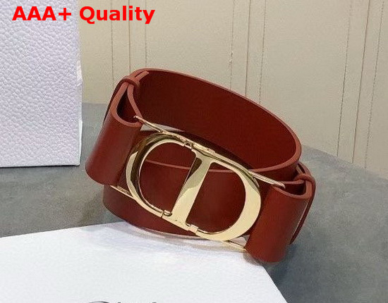 Dior 30 Montaigne Belt Dark Tan Smooth Calfskin 40mm Replica