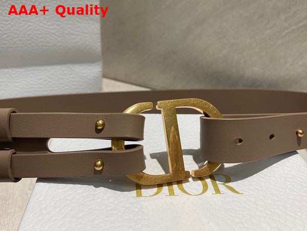 Dior 30 Montaigne Belt Hazelnut Smooth Calfskin 30 mm Replica