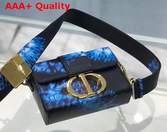 Dior 30 Montaigne Box Bag Blue Multicolor Tie and Dior Smooth Calfskin Replica