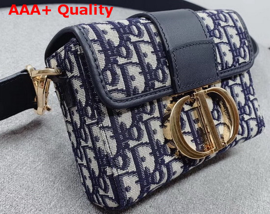 Dior 30 Montaigne Box Bag in Blue Dior Oblique Jacquard Canvas Replica