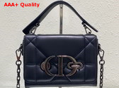 Dior 30 Montaigne Box Bag with Handle Black Maxicannage Lambskin Replica