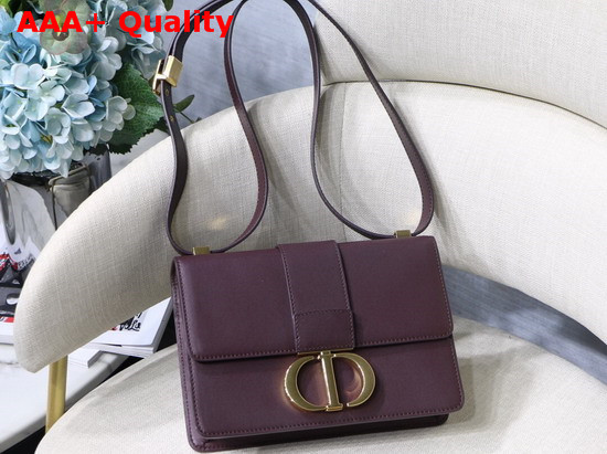 Dior 30 Montaigne Calfskin Bag in Burgundy Smooth Calfskin Replica