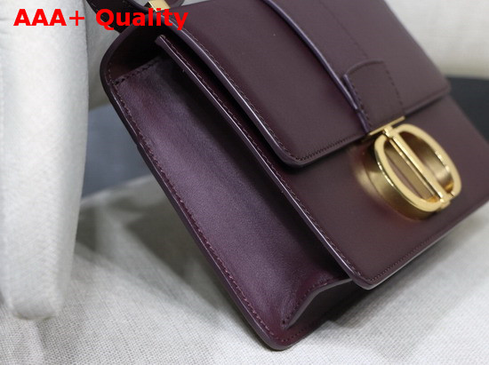 Dior 30 Montaigne Calfskin Bag in Burgundy Smooth Calfskin Replica