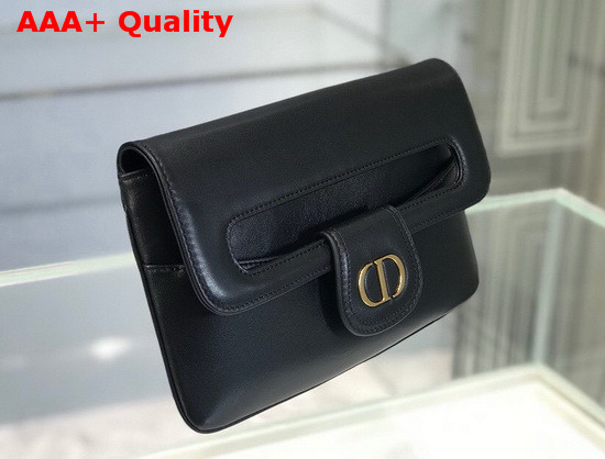 Dior 30 Montaigne Clutch in Black Lambskin Replica