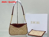 Dior 30 Montaigne Hobo Avenue Mini Bag Natural Cannage Raffia Replica