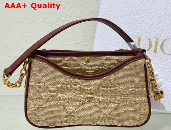 Dior 30 Montaigne Hobo Avenue Mini Bag Natural Cannage Raffia Replica