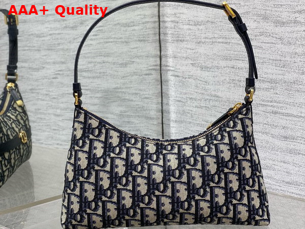 Dior 30 Montaigne Mini Hobo Shoulder Bag in Blue Dior Oblique Jacquard Replica