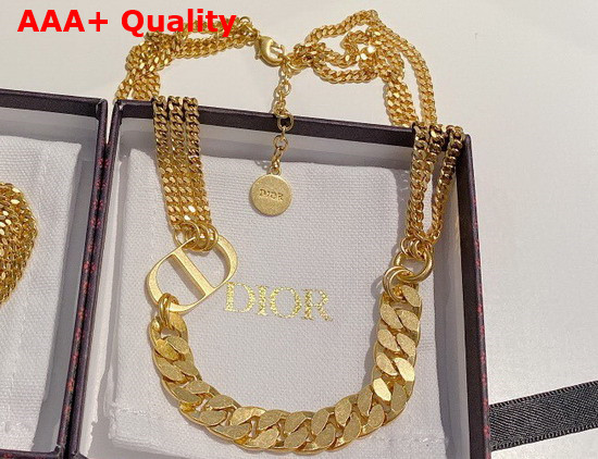 Dior 30 Montaigne Necklace Gold Finish Metal Replica