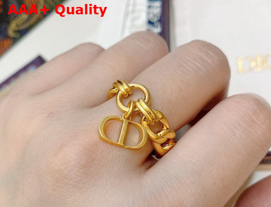 Dior 30 Montaigne Ring Gold Finish Metal Replica